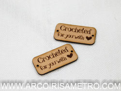 LEATHER TAG - Crocheted for you