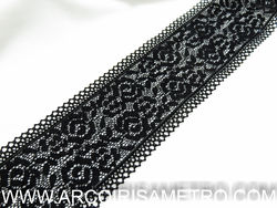 Elastic lace - black