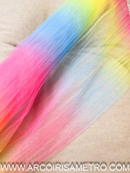 Katia - Pleated rainbow tulle