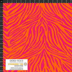 STOF - Wild text - pink/ orange zebra