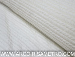 Malha knit entrançada - branco