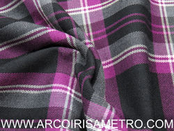 Scottish Kilt Fabric- Purple and black