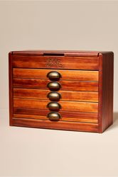 Chest of drawers w/ 500 embroidery floss skeins