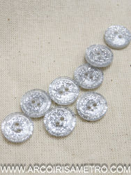 Glitter button 11mm - grey