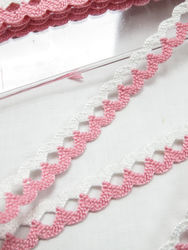 10mm White/ Pink lace