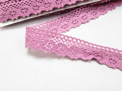 Lace with flowers - pink