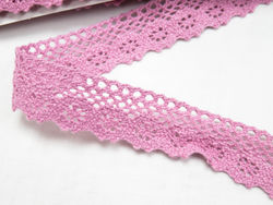 Lace with flowers - pink