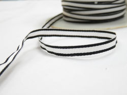 Grosgrain ribbon black/ white