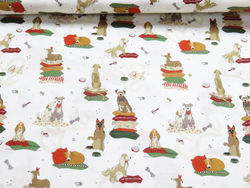 Popeline - Cães e almofadas