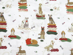 Popeline - Cães e almofadas