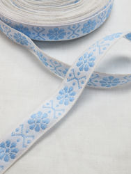 Flowers ribbon - baby blue