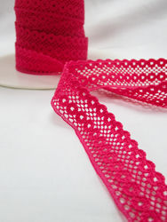 CIRCLE LACE - 2.5 CM WIDE - HOT PINK
