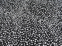 Viscose / Rayon  - white dots on black