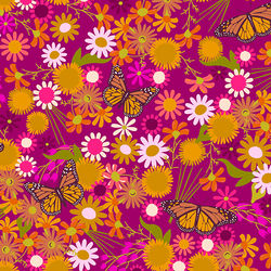 MAKOWER - Wildflowers Berry Monarch 670P