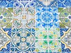 Tecido anti-mancha - Azulejos 