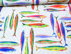 STAIN RESISTANT - DIGITAL PRINT - Sardines 