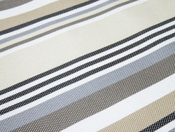 Striped canvas- exterior  - cream and brown