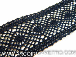 Renda entremeio - Preto