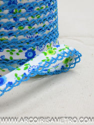 Bias Tape with edging baby motifs  -- DAINTY  FLOWERS
