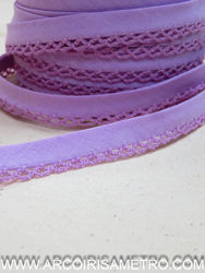 Bias tape with edging - Lilac