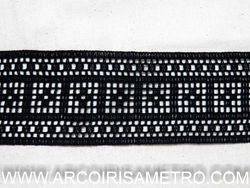 Renda entremeio - Preto
