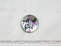Mother of pearl tag - With all my heart