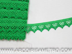 Renda de bicos - verde