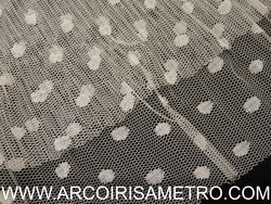 Folho plissado duplo - creme