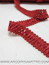 Red cotton fringe - red