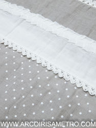 Riscas com renda - Cinza