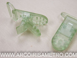 pacifier clasps - green