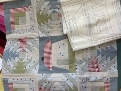 Paper piecing square - House