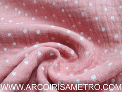 Dotted muslin - Dusty pink