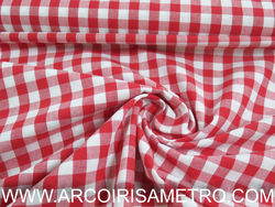 Plaid fabric - red