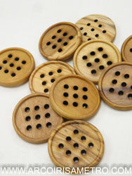 Cross stitch wooden button