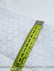 Renda guipur com flores - Branco