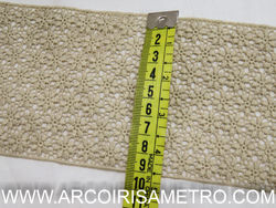 Renda guipur com flores - Creme