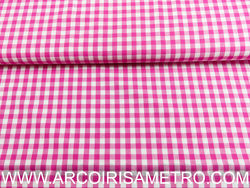 Plaid fabric - Hot pink