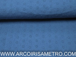 Embroidered muslin - Blue 