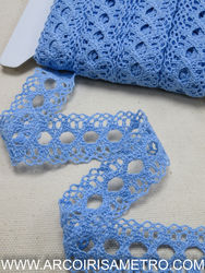 Renda passa-fita - Azul