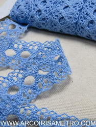 Renda passa-fita - Azul