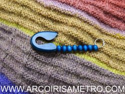 Wood beads shawl pin