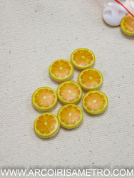 Fruit button - Orange
