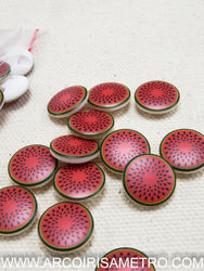 Botão com pé - Melancia 