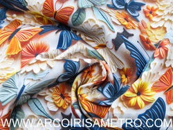 Tecido 3D - Borboletas