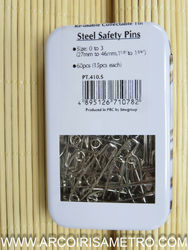 STEEL SAFETY PINS IN  TIN