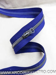 Metallic zipper - Blue