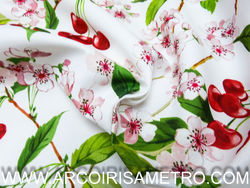 Tecido anti-mancha  - Cerejas
