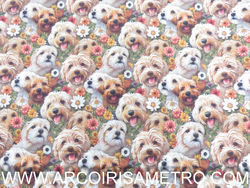 TECIDO DIGITAL  3D - CACHORROS