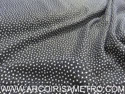 TECIDO CHIFFON - PONTOS DOURADOS